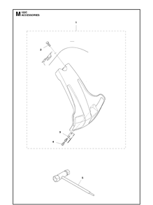 Accessories Diagram and Parts List for 966712701 Husqvarna Edger