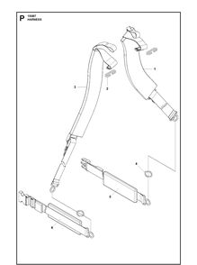 Harness Diagram and Parts List for  Husqvarna Leaf Blower / Vacuum
