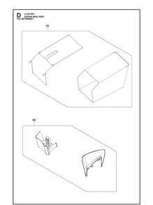 Bagger Diagram and Parts List for  Husqvarna Lawn Mower