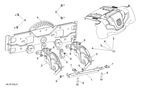 Part Location Diagram of 598712002 Husqvarna HIGH-CRANK GUTTER