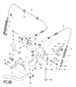 Parking Brake Diagram and Parts List for (96795370100)(2018-08) Husqvarna Lawn Mower