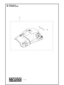 Cylinder Cover Diagram and Parts List for RANCHER II Husqvarna Chainsaw