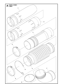 Tube Diagram and Parts List for 20111800001-Current Husqvarna Leaf Blower / Vacuum