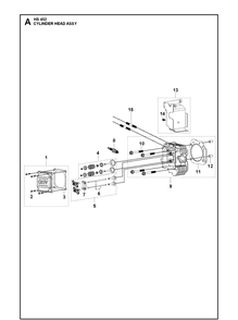 Cylinder Head Assy Diagram and Parts List for 2021-01 Husqvarna Engine