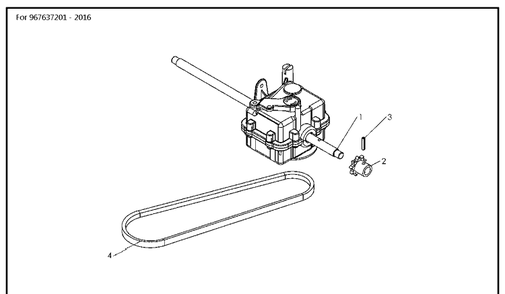 Gear Box Diagram and Parts List for DBS51  Husqvarna Lawn Mower