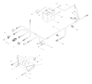 Ignition System Diagram and Parts List for IZ21 (968999774)(2008-01) Husqvarna Lawn Mower