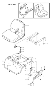 Seat Diagram and Parts List for (96766570300)(2020-09) Husqvarna Lawn Mower