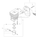Part Location Diagram of 537406201 Husqvarna Piston Ring