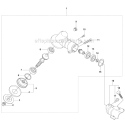 Bevel Gear Diagram and Parts List for 2009-05 Husqvarna Brush Cutter