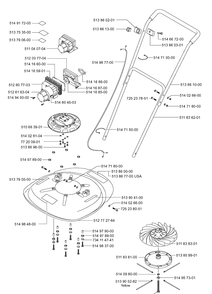 Product Complete Diagram and Parts List for HVT52  Husqvarna Lawn Mower
