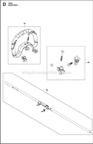 Tube Diagram and Parts List for  Husqvarna Trimmer