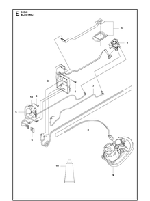 Electrical Diagram and Parts List for  Husqvarna Edger