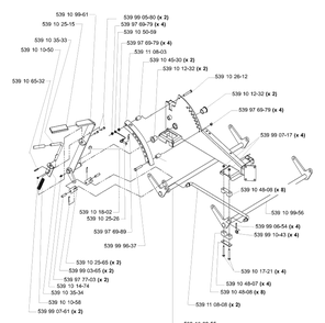 Deck Lift Assembly Diagram and Parts List for IZ5225TSPKOA 2006-02 Husqvarna Lawn Mower