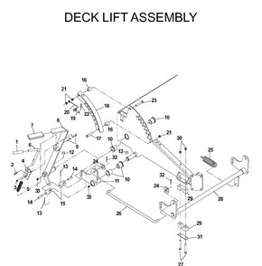 Mower Lift / Deck Lift Diagram and Parts List for IZ5223 (968999208)(2004-09) Husqvarna Lawn Mower