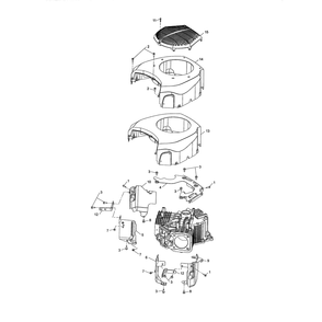 Engine >> Blower Housing Diagram and Parts List for  Husqvarna Lawn Tractor