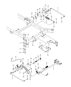 Mower Lift / Deck Lift Diagram and Parts List for (967277405)(2014-03) Husqvarna Lawn Mower