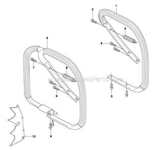 Part Location Diagram of 522593201 Husqvarna Front Handle Assembly