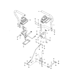 Steering Diagram and Parts List for  Husqvarna Lawn Tractor