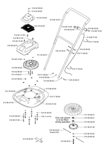 Product Complete Diagram and Parts List for HVT40  Husqvarna Lawn Mower