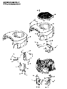 Blower housing Diagram and Parts List for  Husqvarna Lawn Tractor