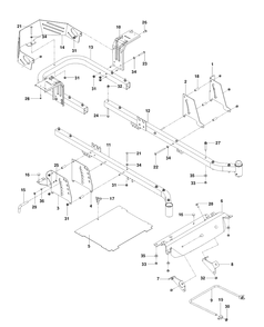 Frame Diagram and Parts List for (967176201)(2013-06) Husqvarna Lawn Mower