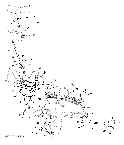 Steering Diagram and Parts List for  Husqvarna Lawn Tractor