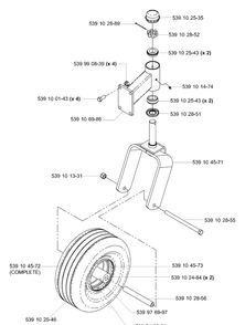 Caster Arm Diagram and Parts List for IZ5225TSPKOA 2006-02 Husqvarna Lawn Mower