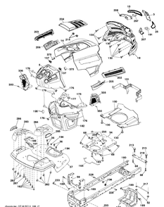 Chassis / Frame Diagram and Parts List for  Husqvarna Lawn Tractor