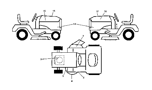 Decals Diagram and Parts List for  Husqvarna Lawn Tractor