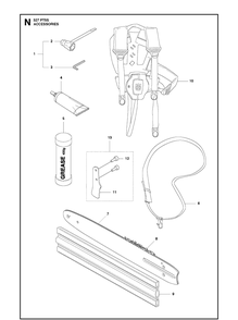 Accessories Diagram and Parts List for 20120100001-Current Husqvarna Pole Saw