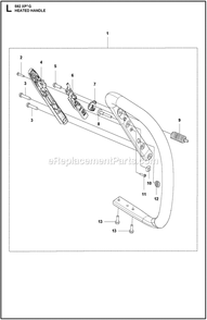 Handle Heated A Diagram and Parts List for  Husqvarna Chainsaw