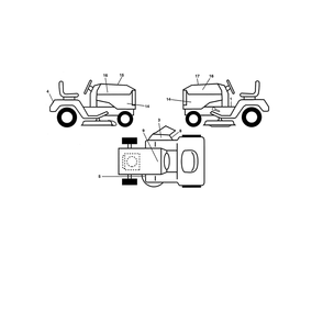 Decals Diagram and Parts List for  Husqvarna Lawn Tractor