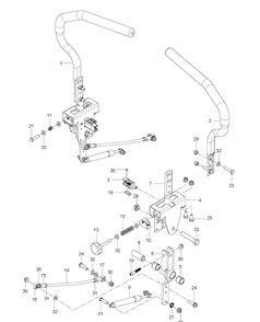 Steering Diagram and Parts List for (96795370100)(2018-08) Husqvarna Lawn Mower
