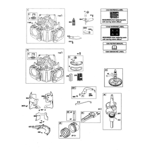 Engine >> Cylinder/Crankshaft Diagram and Parts List for  Husqvarna Lawn Tractor