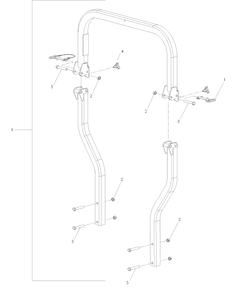 Protection Frame Diagram and Parts List for IZ21 (968999774)(2008-01) Husqvarna Lawn Mower