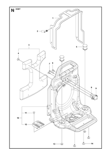 Frame Diagram and Parts List for  Husqvarna Leaf Blower / Vacuum