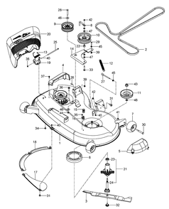 Mower Deck / Cutting Deck Diagram and Parts List for (96676450100)(2015-03) Husqvarna Lawn Mower