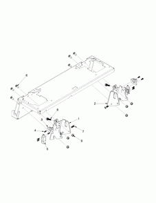 Steering - Control Bracket Diagram and Parts List for (970497202-00)(2020-10) Husqvarna Lawn Tractor