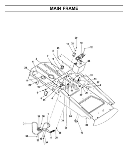 Frame 28 Diagram and Parts List for (97045580100)(2019-12) Husqvarna Lawn Mower