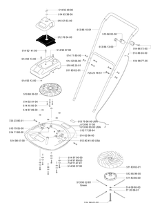 Product Complete 2 Diagram and Parts List for HVT40  Husqvarna Lawn Mower