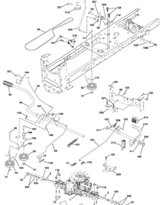 Drive Diagram and Parts List for (917289571)(2010-04) Husqvarna Lawn Mower
