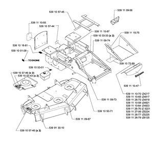 Decals Diagram and Parts List for IZ5225TXPKOA (968999307)(2005-12) Husqvarna Lawn Mower