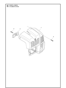 Cylinder Cover 2 Diagram and Parts List for 20111800001-Current Husqvarna Leaf Blower / Vacuum