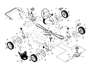 Drive control/gearcase/wheels Diagram and Parts List for  Husqvarna Lawn Mower