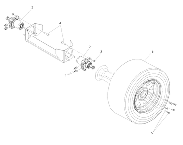 Wheels And Tires Diagram and Parts List for (968999717)(2007-11) Husqvarna Lawn Mower