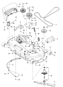 Mower Deck / Cutting Deck Diagram and Parts List for (967176201)(2013-06) Husqvarna Lawn Mower