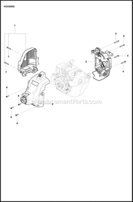 Housing Diagram and Parts List for  Husqvarna Trimmer