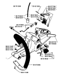 Page J Diagram and Parts List for 1990-01 Husqvarna Chainsaw