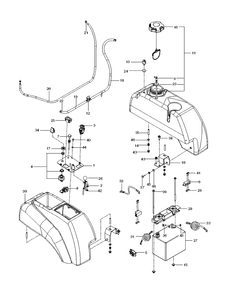 Ignition System Diagram and Parts List for (96717700400)(2013-01) Husqvarna Lawn Mower