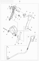 Throttle Controls Diagram and Parts List for 2011-05 Husqvarna Leaf Blower / Vacuum
